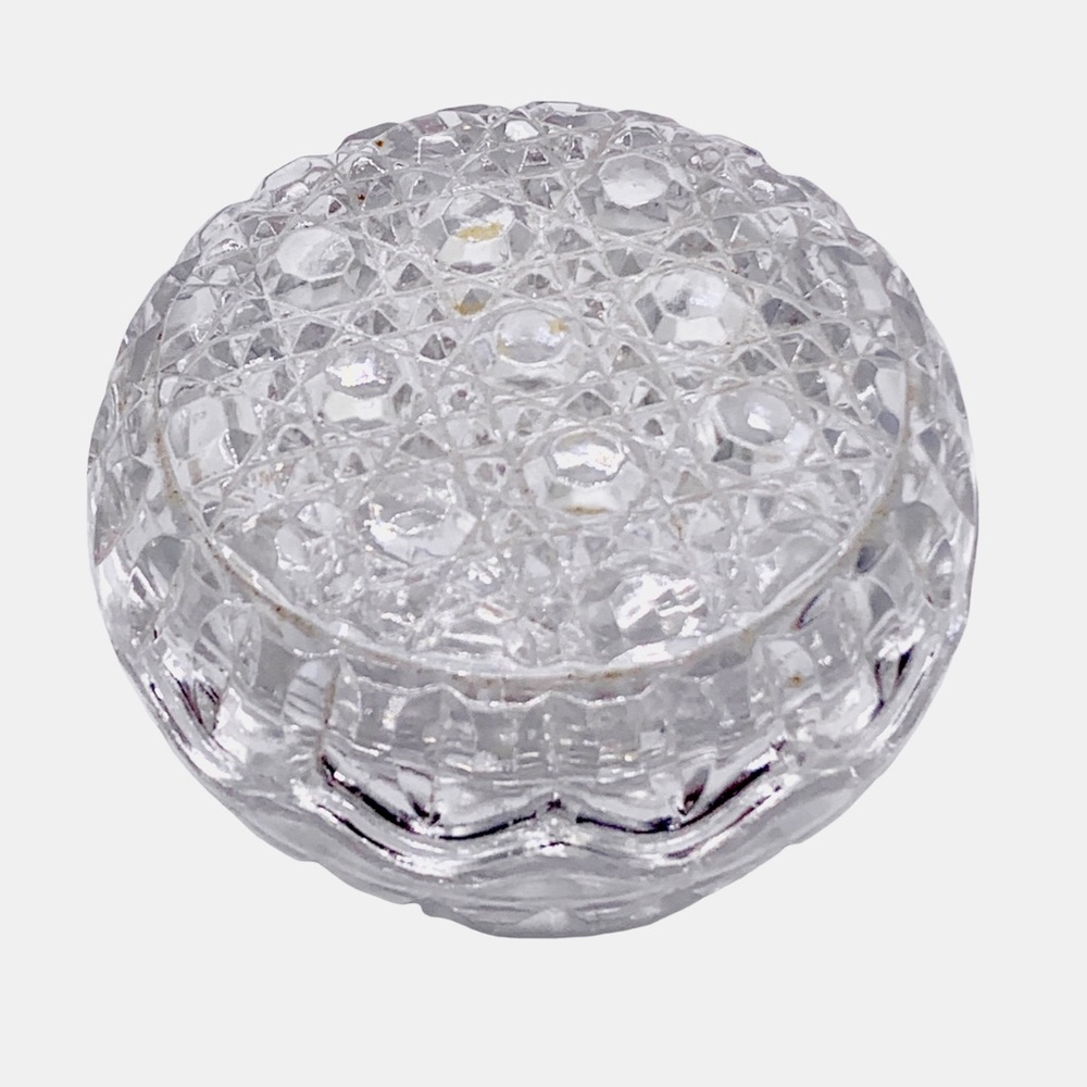 Vintage 24% Lead Crystal Jewelry/Vanity/Trinket Box